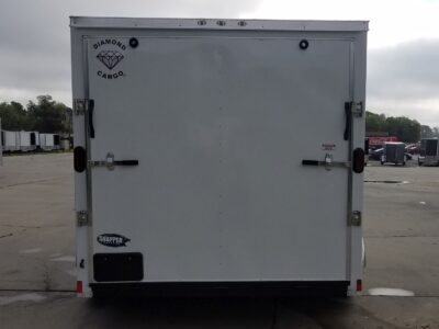 Diamond Cargo 7x14 TA Trailer - White, Ramp, Side Door, Extra Height - Image 9