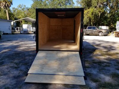 Diamond Cargo 7x16 TA Trailer - Black, Ramp, Side Door, Blackout, Embossed - Image 7