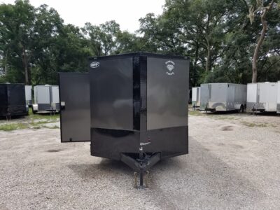 Diamond Cargo 7x16 TA Trailer - Charcoal, Ramp, Side Door, Extra Height, Blackout - Image 14