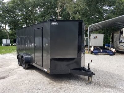 Diamond Cargo 7x16 TA Trailer - Charcoal, Ramp, Side Door, Extra Height, Blackout - Image 15