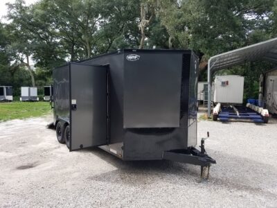 Diamond Cargo 7x16 TA Trailer - Charcoal, Ramp, Side Door, Extra Height, Blackout - Image 13
