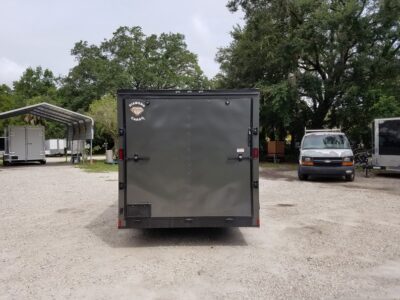 Diamond Cargo 7x16 TA Trailer - Charcoal, Ramp, Side Door, Extra Height, Blackout - Image 8