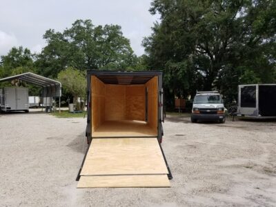 Diamond Cargo 7x16 TA Trailer - Charcoal, Ramp, Side Door, Extra Height, Blackout - Image 7