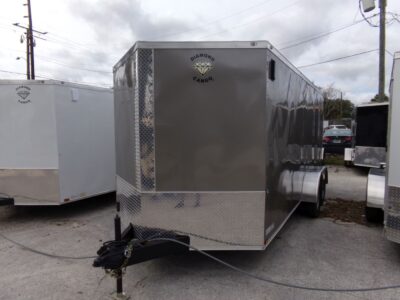 Diamond Cargo 7x16 TA Trailer - Pweter, Ramp, Side Door, Extra Height - Image 2