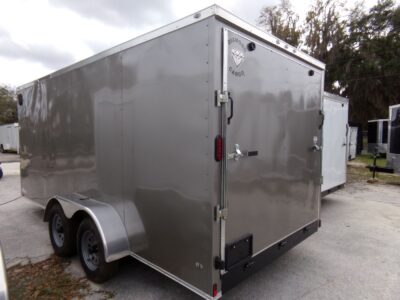 Diamond Cargo 7x16 TA Trailer - Pweter, Ramp, Side Door, Extra Height - Image 3