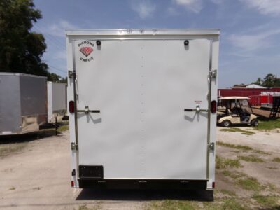 Diamond Cargo 7x16 TA Trailer - White, Ramp, Side Door, Extra Height - Image 6