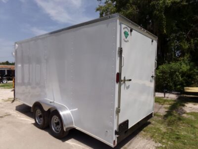 Diamond Cargo 7x16 TA Trailer - White, Ramp, Side Door, Extra Height - Image 4