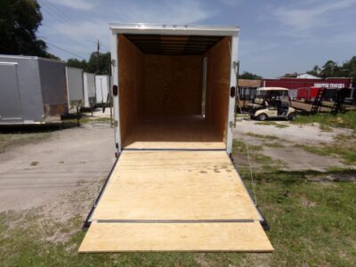 Diamond Cargo 7x16 TA Trailer - White, Ramp, Side Door, Extra Height - Image 5