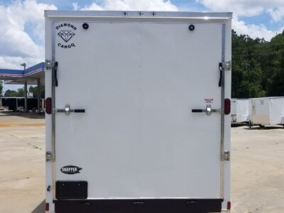 Diamond Cargo 7x16 TA Trailer - White, Ramp, Side Door, Extra Height - Image 6