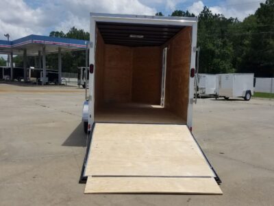 Diamond Cargo 7x16 TA Trailer - White, Ramp, Side Door, Extra Height - Image 5