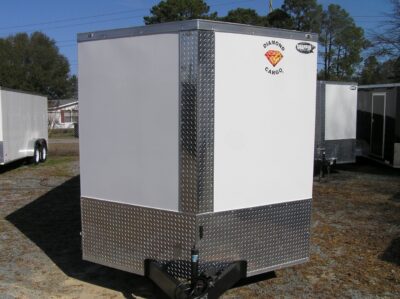 Diamond Cargo 7x16 TA Trailer - White, Ramp, Side Door, Extra Height - Image 13