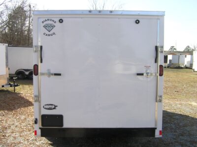 Diamond Cargo 7x16 TA Trailer - White, Ramp, Side Door, Extra Height - Image 8