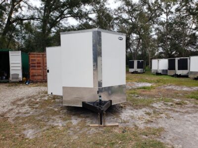 Diamond Cargo 7x20 TA Trailer - White, Barn Doors, Side Door, Extra Height, Hybrid Deck, 5K Axles - Image 14