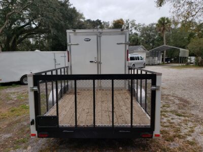 Diamond Cargo 7x20 TA Trailer - White, Barn Doors, Side Door, Extra Height, Hybrid Deck, 5K Axles - Image 8