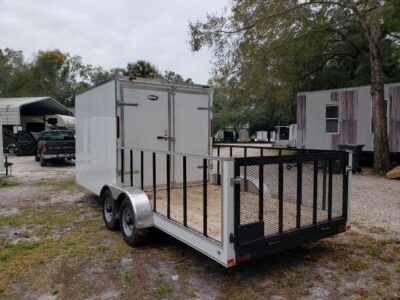 Diamond Cargo 7x20 TA Trailer - White, Barn Doors, Side Door, Extra Height, Hybrid Deck, 5K Axles - Image 6
