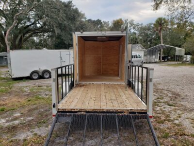 Diamond Cargo 7x20 TA Trailer - White, Barn Doors, Side Door, Extra Height, Hybrid Deck, 5K Axles - Image 7