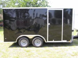 Diamond Cargo 8.5x14 TA Trailer - Black, Ramp, Side Door, D-Rings
