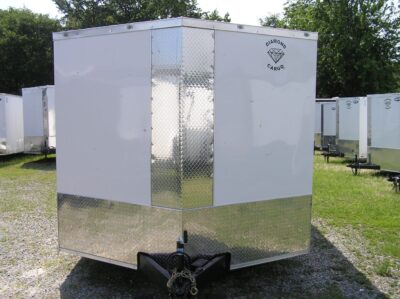 Diamond Cargo 8.5x14 TA Trailer - White, Ramp, Side Door, D-Rings - Image 13