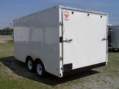 Diamond Cargo 8.5x14 TA Trailer - White, Ramp, Side Door, D-Rings - Image 5