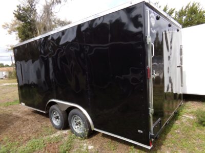 Diamond Cargo 8.5x16 TA Trailer - Black, Ramp, Side Door, D-Rings - Image 3
