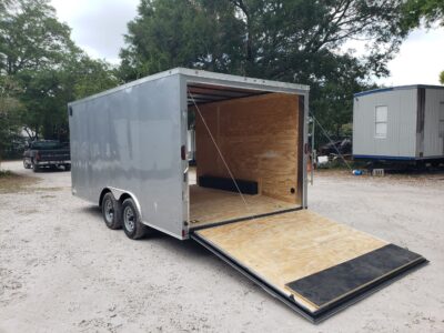 Diamond Cargo 8.5x16 TA Trailer - Silver Frost, Ramp, Side Door, D-Rings - Image 2