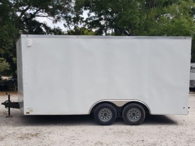 Diamond Cargo 8.5x16 TA Trailer - White, Ramp, Side Door, D-Rings, Insulated Ceiling - Image 10