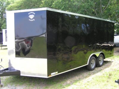 Diamond Cargo 8.5x18 TA Trailer - Black, Ramp, Side Door, D-Rings - Image 2