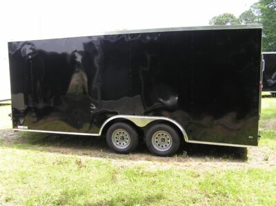 Diamond Cargo 8.5x18 TA Trailer - Black, Ramp, Side Door, D-Rings - Image 3