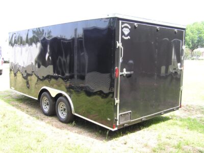 Diamond Cargo 8.5x18 TA Trailer - Black, Ramp, Side Door, D-Rings - Image 5