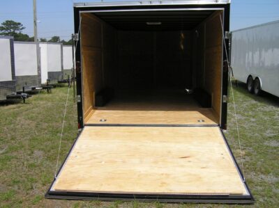 Diamond Cargo 8.5x18 TA Trailer - Black, Ramp, Side Door, D-Rings - Image 6