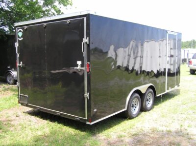 Diamond Cargo 8.5x18 TA Trailer - Black, Ramp, Side Door, D-Rings - Image 9