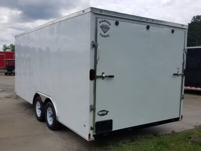 Diamond Cargo 8.5x18 TA Trailer - White, Ramp, Side Door, D-Rings - Image 5
