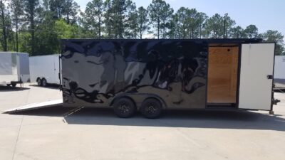 Diamond Cargo 8.5x20 TA Trailer - Black, Ramp, Side Door, D-Rings, Blackout - Image 6