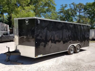 Diamond Cargo 8.5x20 TA Trailer - Black, Ramp, Side Door, 5K Axles, D-Rings - Image 15