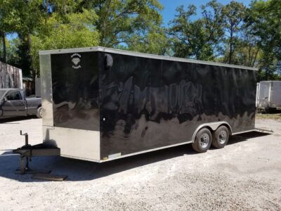 Diamond Cargo 8.5x20 TA Trailer - Black, Ramp, Side Door, 5K Axles, D-Rings - Image 14