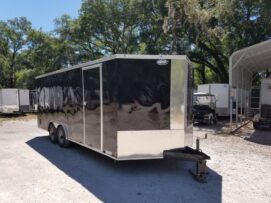 Diamond Cargo 8.5x20 TA Trailer - Black, Ramp, Side Door, 5K Axles, D-Rings