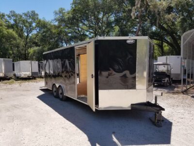 Diamond Cargo 8.5x20 TA Trailer - Black, Ramp, Side Door, 5K Axles, D-Rings - Image 11