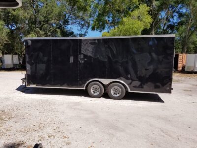 Diamond Cargo 8.5x20 TA Trailer - Black, Ramp, Side Door, 5K Axles, D-Rings - Image 10