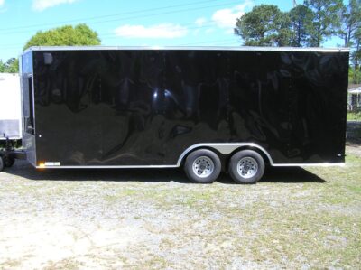 Diamond Cargo 8.5x20 TA Trailer - Black, Ramp, Side Door, 5K Axles, Extra Height, D-Rings - Image 3