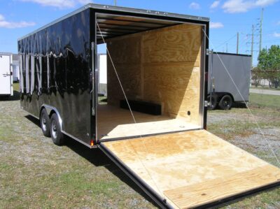 Diamond Cargo 8.5x20 TA Trailer - Black, Ramp, Side Door, 5K Axles, Extra Height, D-Rings - Image 4