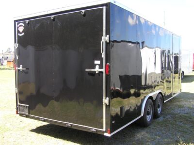 Diamond Cargo 8.5x20 TA Trailer - Black, Ramp, Side Door, 5K Axles, Extra Height, D-Rings - Image 9
