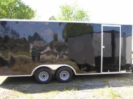 Diamond Cargo 8.5x20 TA Trailer - Black, Ramp, Side Door, 5K Axles, Extra Height, D-Rings