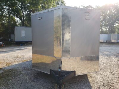Diamond Cargo 8.5x20 TA Trailer - Silver Frost, Ramp, Side Door, 5K Axles, D-Rings - Image 6