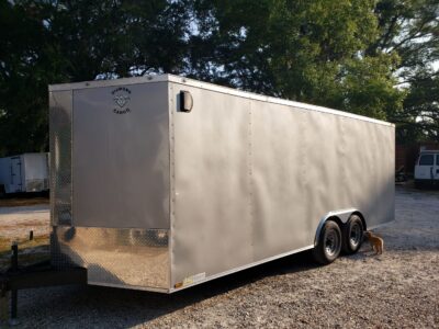 Diamond Cargo 8.5x20 TA Trailer - Silver Frost, Ramp, Side Door, 5K Axles, D-Rings - Image 5