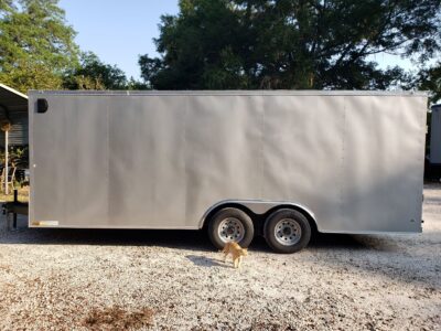 Diamond Cargo 8.5x20 TA Trailer - Silver Frost, Ramp, Side Door, 5K Axles, D-Rings - Image 16