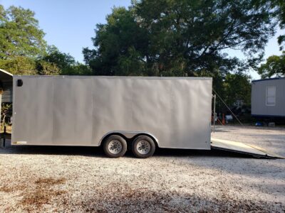 Diamond Cargo 8.5x20 TA Trailer - Silver Frost, Ramp, Side Door, 5K Axles, D-Rings - Image 15
