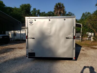 Diamond Cargo 8.5x20 TA Trailer - Silver Frost, Ramp, Side Door, 5K Axles, D-Rings - Image 14