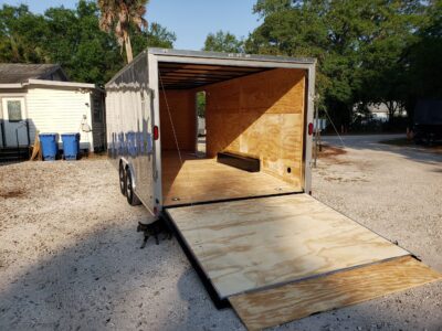 Diamond Cargo 8.5x20 TA Trailer - Silver Frost, Ramp, Side Door, 5K Axles, D-Rings - Image 12