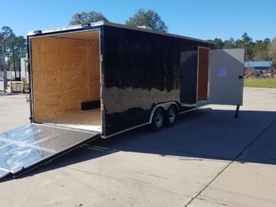 Diamond Cargo 8.5x24 TA Trailer - Black, Ramp, Side Door, Electrical with AC, Extra Height,  and Many Upgrades - Image 9