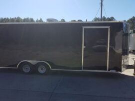 Diamond Cargo 8.5x24 TA Trailer - Black, Ramp, Side Door, Electrical with AC, Extra Height,  and Many Upgrades